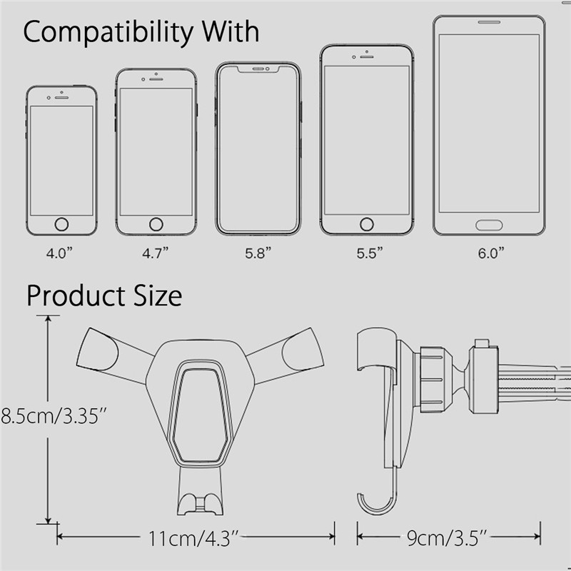 Universal-Gravity-Linkage-Auto-Lock-Multi-angle-Rotation-Car-Air-Vent-Holder-Stand-for-Mobile-Phone-1278299-6