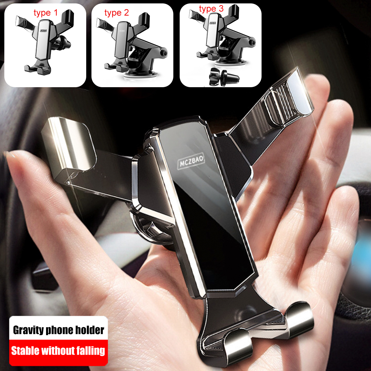Universal-Gravity-Linkage-Car-Phone-Holder-Air-Vent--Dashboard-Mount-Stand-1762943-6