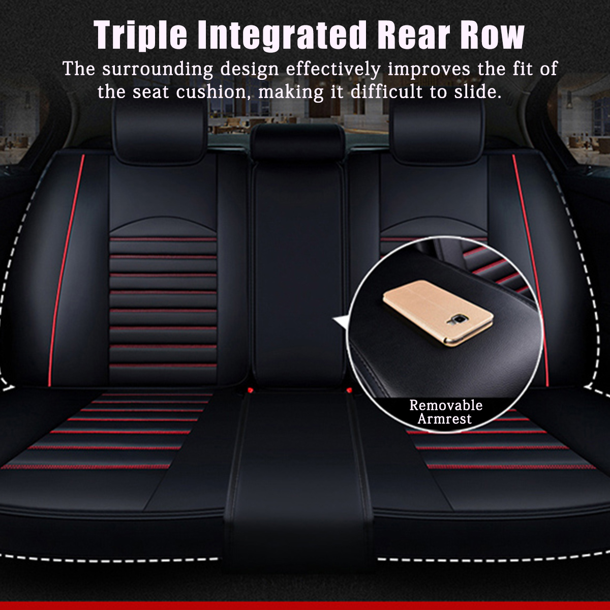 Universal-Wear-Resistant-Front--Rear-PU-Leather-Semi-Enclosed-Car-Seat-Cover-Set-1823458-4