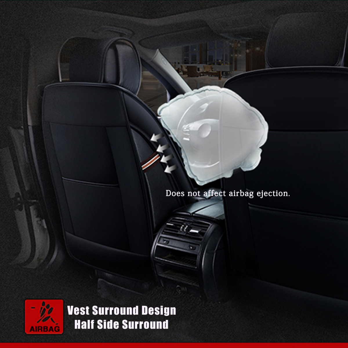 Universal-Wear-Resistant-Front--Rear-PU-Leather-Semi-Enclosed-Car-Seat-Cover-Set-1823458-8