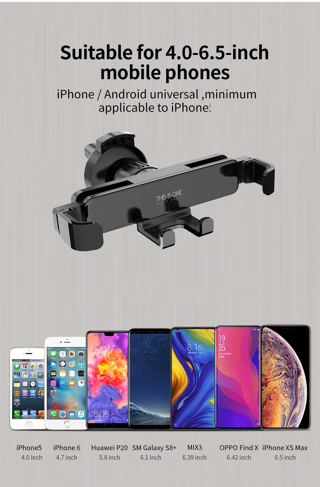 Upgraded-VersionBakeey-D3-Metal-Gravity-Linkage-Automatic-Lock-Air-Vent-Car-Phone-Holder-For-40-68-I-1760025-5