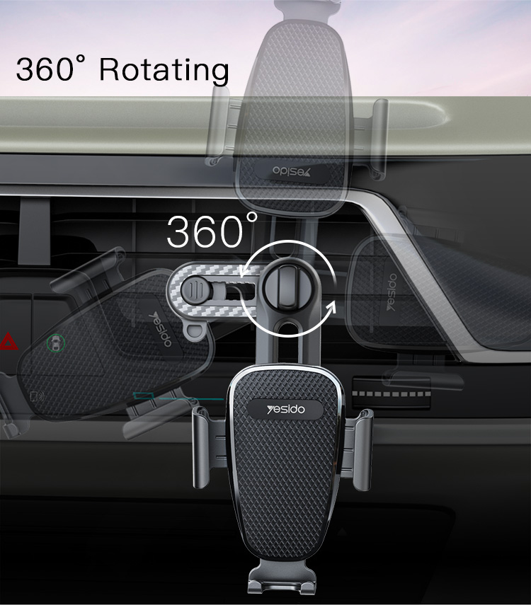 Yesido-C105-360deg-Rotation-Mechanical-Auto-Lock-Car-Air-Vent-Mobile-Phone-Holder-Stand-Bracket-for--1896068-6