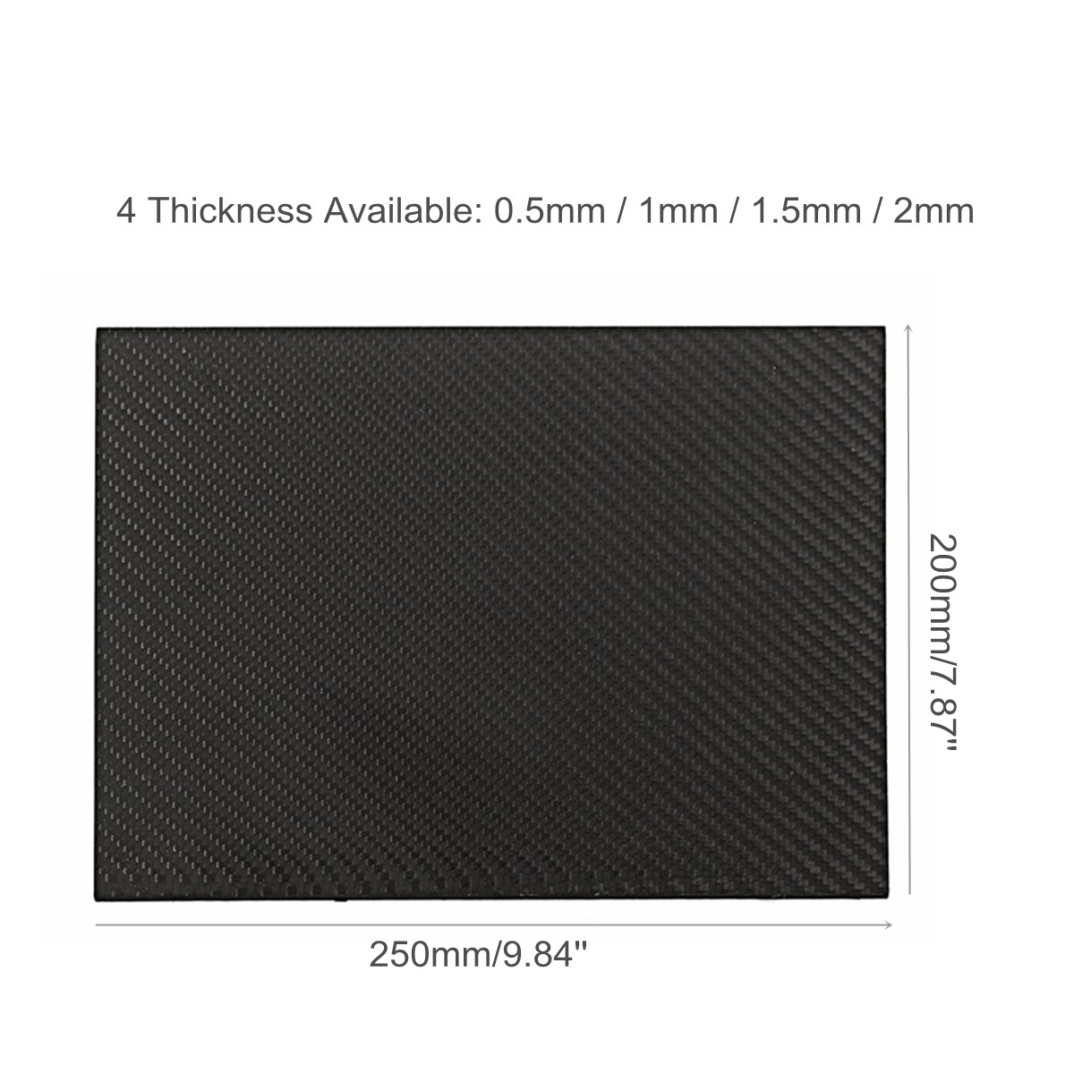 200x250x05-2mm-Plain-Weave-3K-Carbon-Fiber-Plate-Panel-Sheet-Twill-Matt-Surface-Board-1332225-2