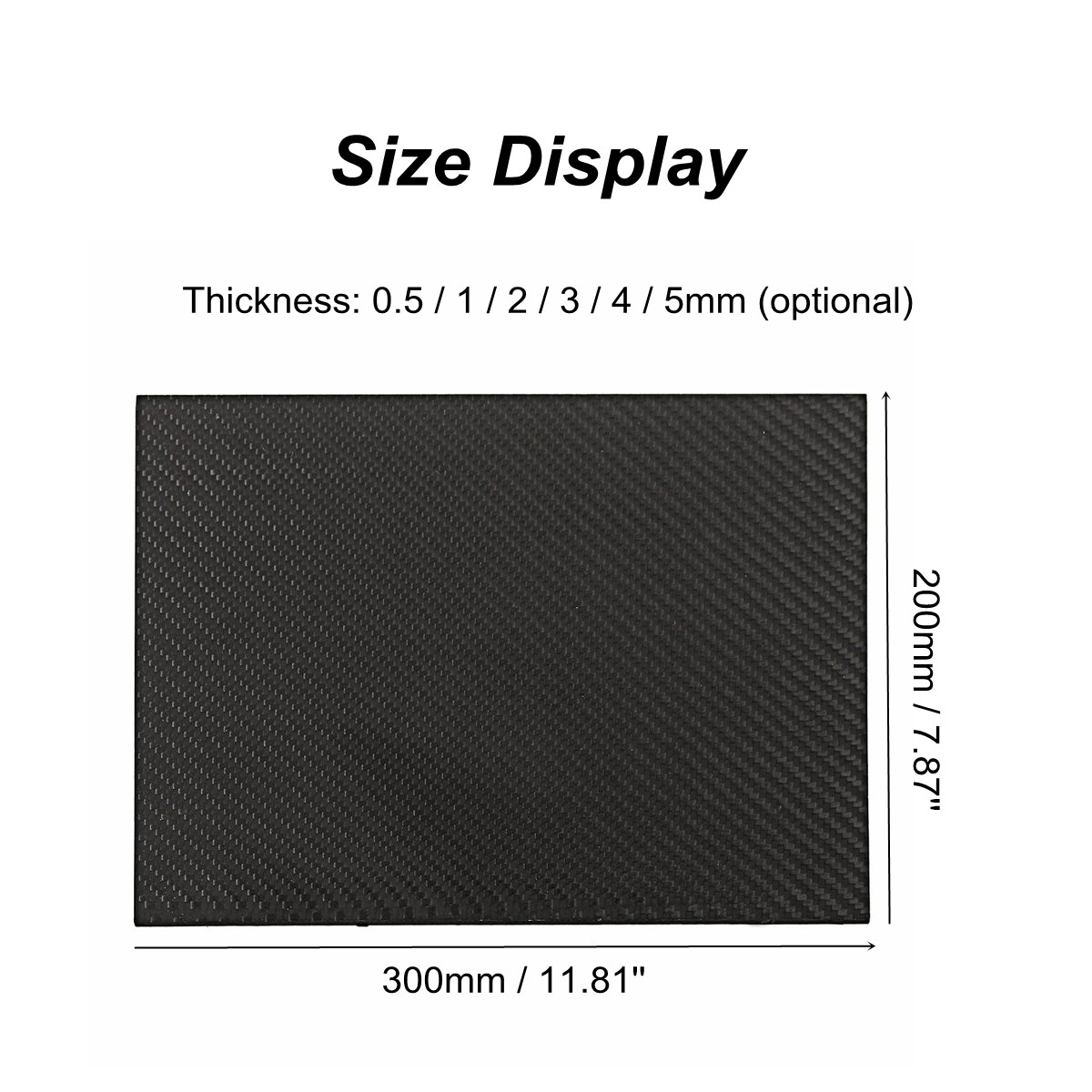 200x300x05-5mm-Black-Carbon-Fiber-Plate-Panel-Sheet-Board-Matte-Twill-Weave-1540311-2