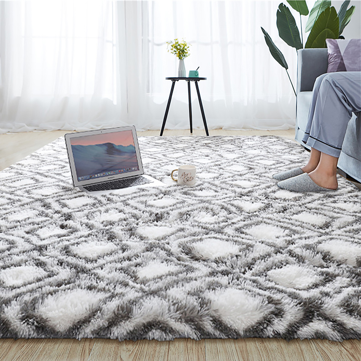 80x200CM160x230CM-Skin-friendly-Plush-Carpet-Non-slip-Rectangle-Sofa-Carpet-Long-Doormat-1920860-7