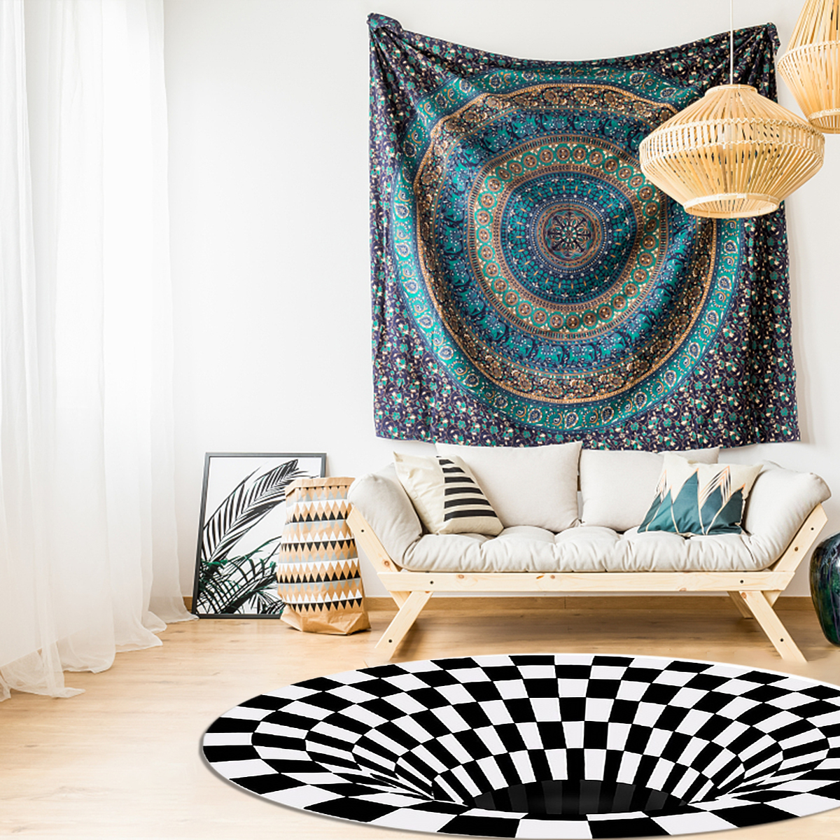 Bakeey-Nordic-Minimalist-Carpet-3D-Printing-Visual-Carpet-Bedroom-Office-Floor-Mats-Living-Room-Coff-1734313-4