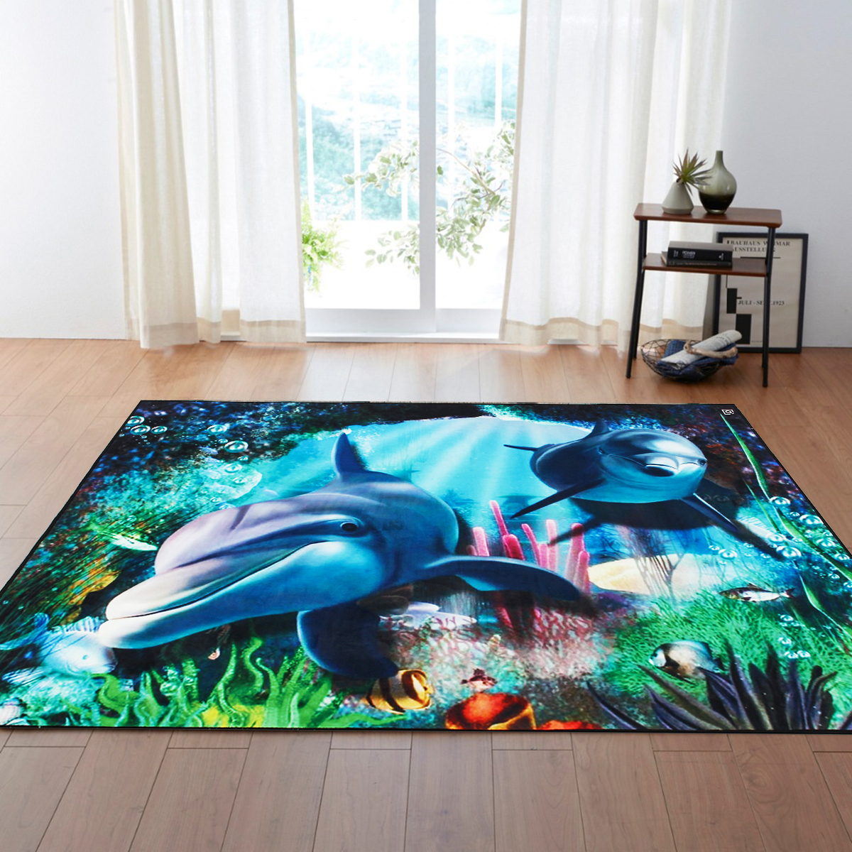Dolphin-Sea-World-Area-Floor-Rug-Carpet-for-Bedroom-Living-Room-Home-Decoration-1404117-3