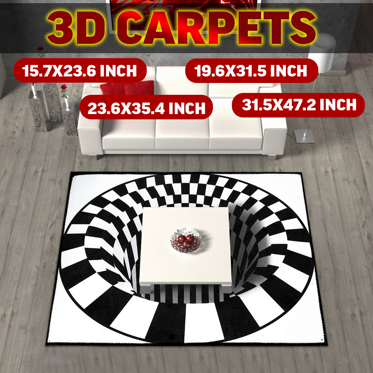 Durbale-Anti-Slip-Floor-Mat-Non-Woven-Black-White-Doormat-for-Living-Dinning-Room-Bedroom-Kitchen-1701320-1