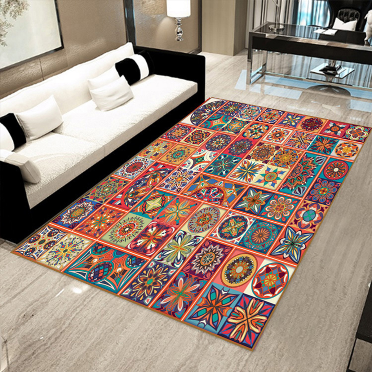 Ethnic-Style-Floor-Mat-Geometric-Non-slip-Carpet-Living-room-Home-Bohemian-Rug-1825056-11