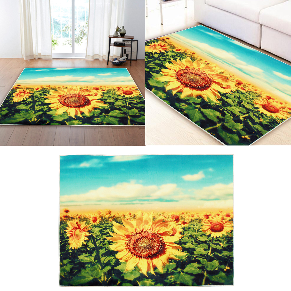 Gold-Sunflower-Area-Floor-Rug-Carpet-For-Bedroom-Living-Room-Home-Decoration-1404118-3