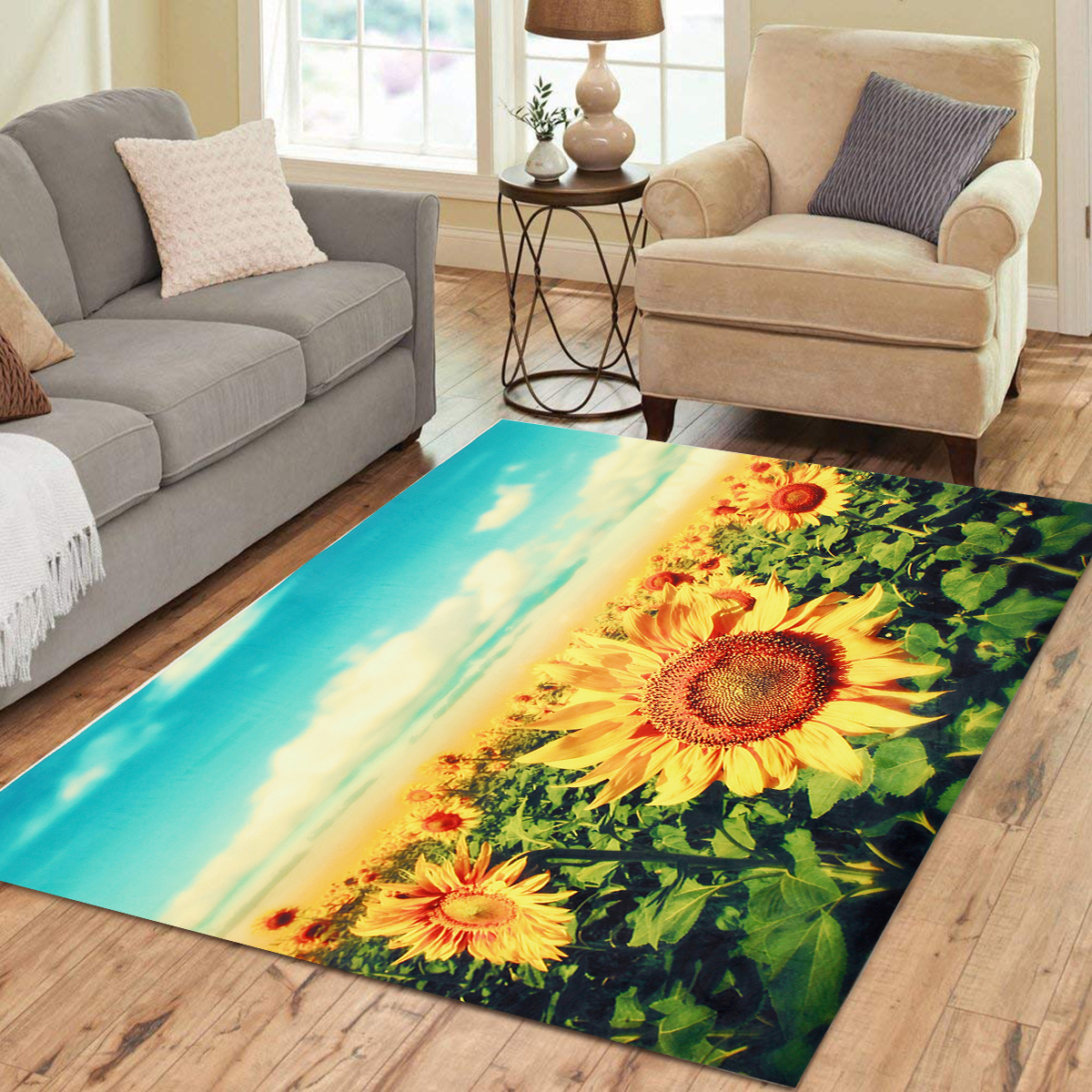 Gold-Sunflower-Area-Floor-Rug-Carpet-For-Bedroom-Living-Room-Home-Decoration-1404118-8