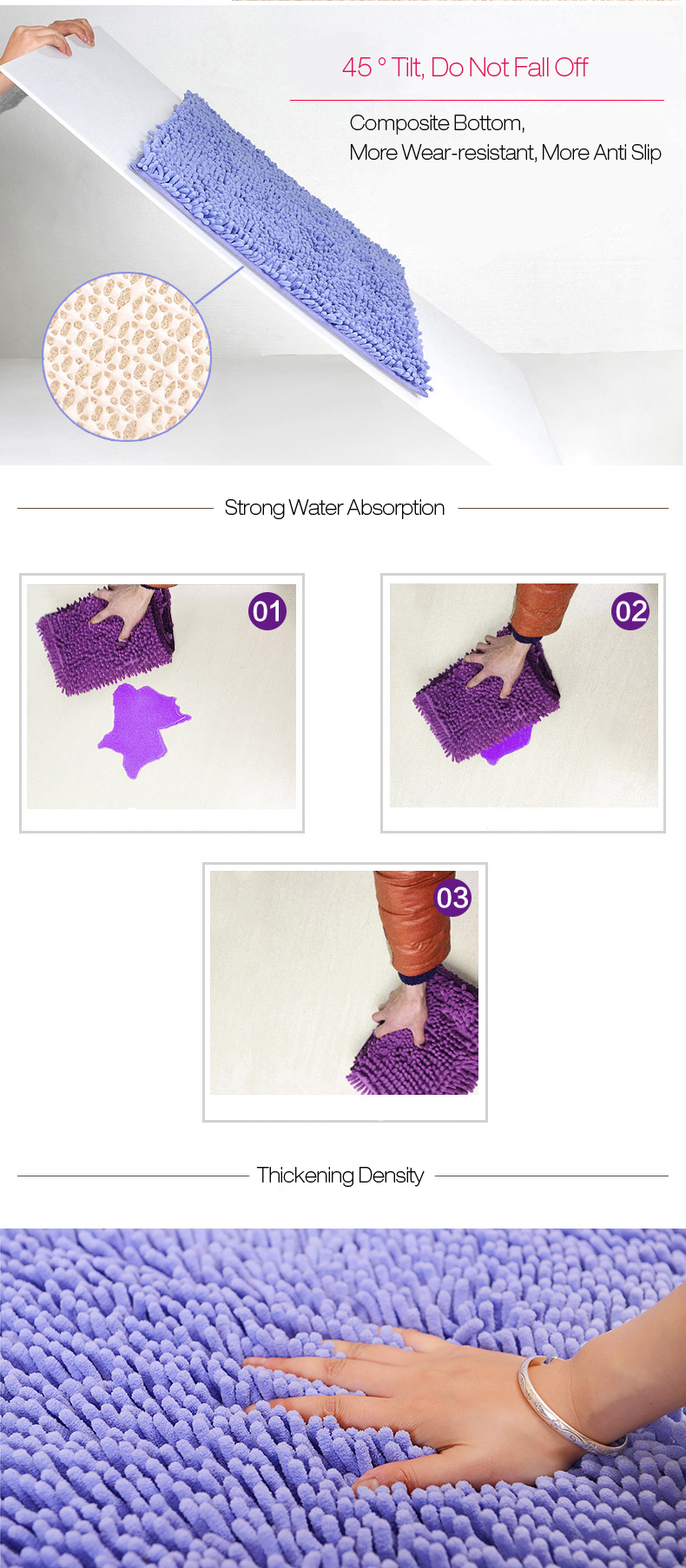 Honana-WX-329-50x80cm-Chenille-Soft-Mat-Machine-Washable-Bathroom-Anti-Slip-Absorbent-Carpet-Doormat-1135770-4