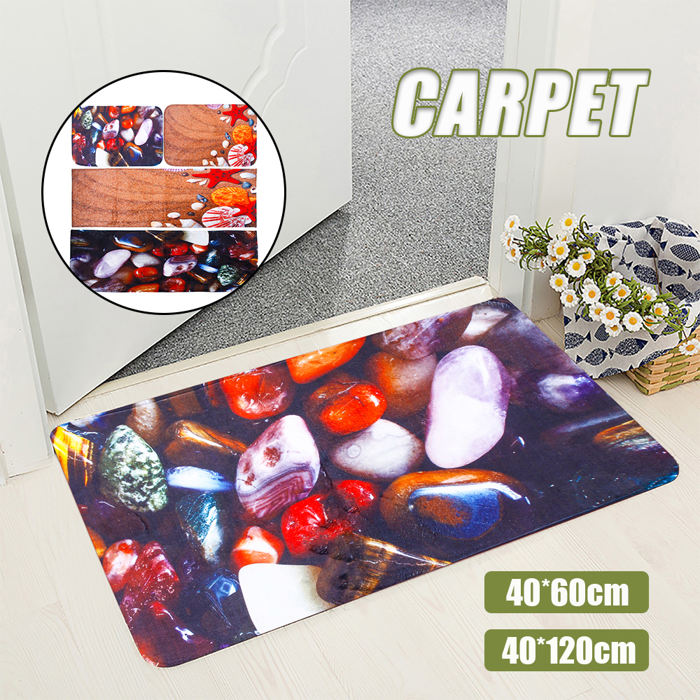 Starfish-Color-Cobblestone-Print-Flannel-Mat-Set-Waterproof-Non-slip-Carpet-1549990-1