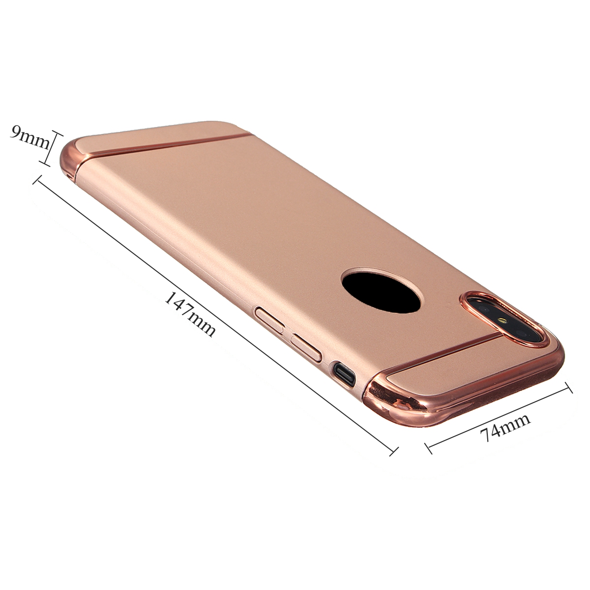 3-In-1-Plating-Anti-Fingerprint-Acrylic-PC-Case-Cover-for-iPhone-X-1229123-4