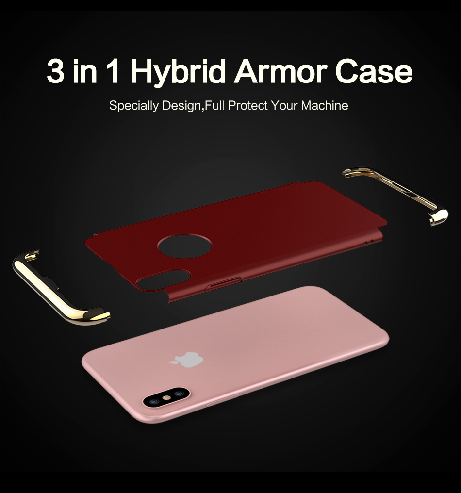 3-In-1-Plating-Anti-Fingerprint-Protective-Case-For-iPhone-X-1243104-3