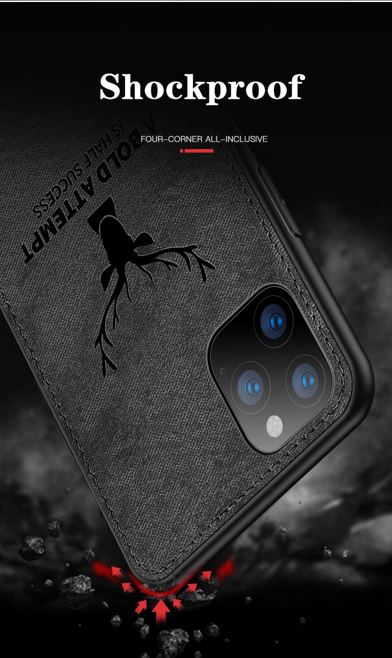 BAKEEY-Deer-Canvas-Cloth-Shockproof-Protective-Case-for-iPhone-11-Pro-Max-65-inch-1566419-2