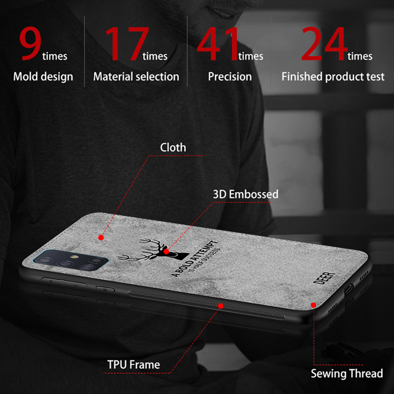 BAKEEY-Deer-Classic-Canvas-Cloth-Shockproof-TPU-Protective-Case-for-Samsung-Galaxy-S20-1630962-2