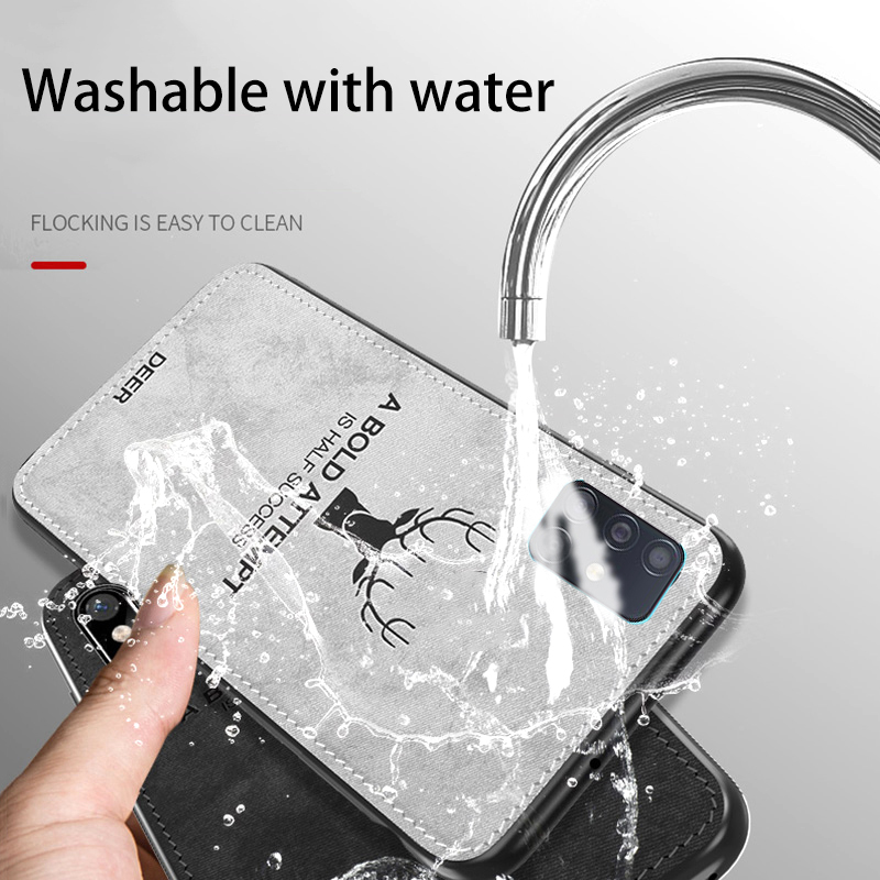 BAKEEY-Deer-Classic-Canvas-Cloth-Shockproof-TPU-Protective-Case-for-Samsung-Galaxy-S20-1630962-3