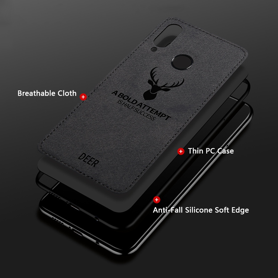 BAKEEY-Deer-Shockproof-Anti-Scratch-ClothTPU-Protective-Case-For-Xiaomi-Redmi-7--Redmi-Y3-Non-origin-1454415-2
