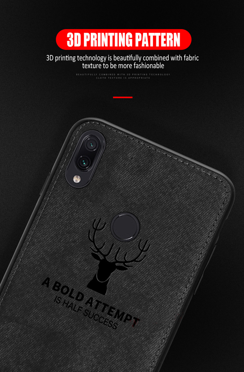 BAKEEY-Deer-Shockproof-Anti-Scratch-ClothTPU-Protective-Case-For-Xiaomi-Redmi-7--Redmi-Y3-Non-origin-1454415-5