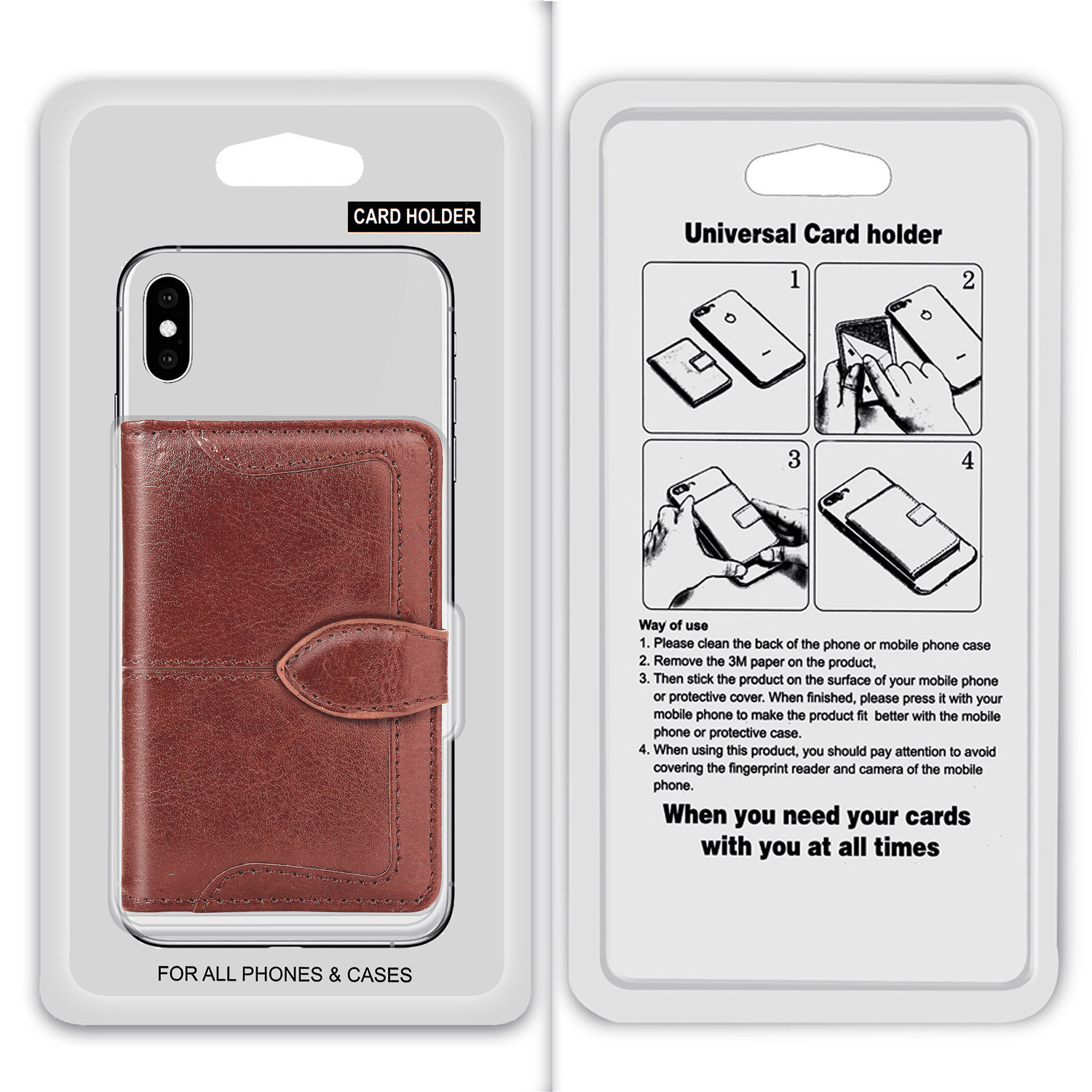 BEFOSPEY-Stick-On-Phone-Wallet-Business-3M-Adhesive-Sticker-Magnetic-Flip-PU-Leather-Credit-Card-Hol-1833041-12
