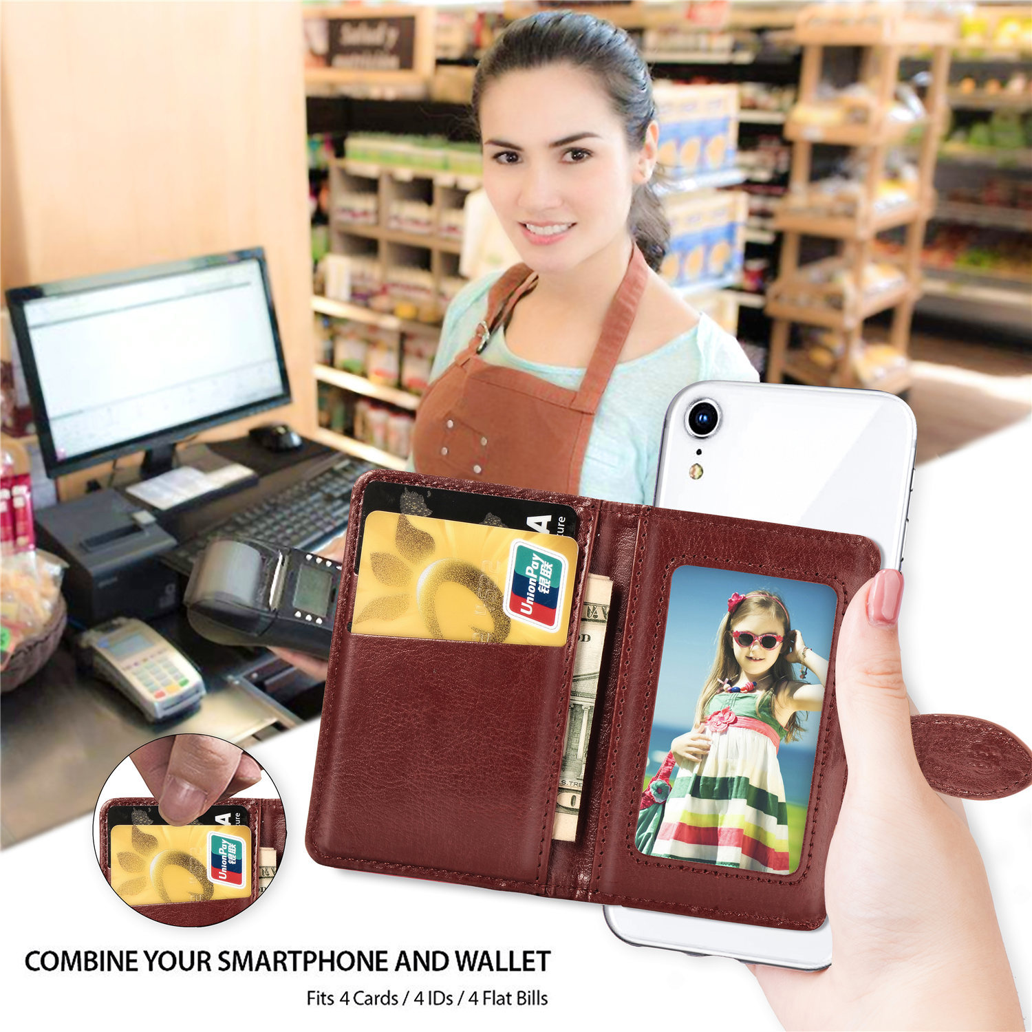 BEFOSPEY-Stick-On-Phone-Wallet-Business-3M-Adhesive-Sticker-Magnetic-Flip-PU-Leather-Credit-Card-Hol-1833041-5