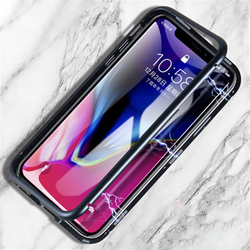 Bakee-Magnetic-Flip-9H-Tempered-Glass-Metal-Protective-Case-for-iPhone-X--XR--XS-Max--6-Plus-1541397-2