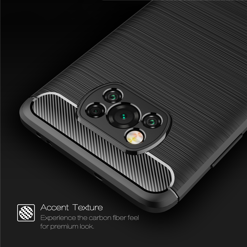 Bakeey--for-POCO-X3-PRO---POCO-X3-NFC-Case-Carbon-Fiber-Texture-with-Lens-Protector-Shockproof-Silic-1820462-6