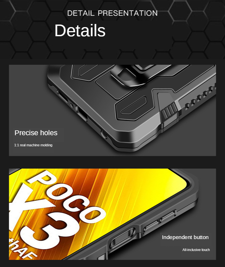Bakeey--for-POCO-X3-PRO---POCO-X3-NFC-Case-Dual-Layer-Rugged-Armor-Magnetic-with-Belt-Clip-Stand-Non-1800060-11