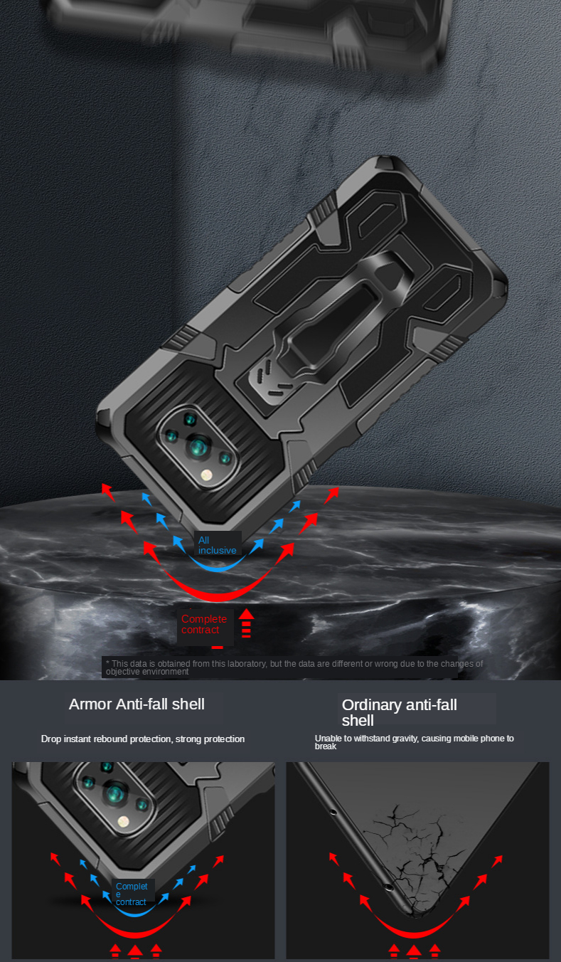 Bakeey--for-POCO-X3-PRO---POCO-X3-NFC-Case-Dual-Layer-Rugged-Armor-Magnetic-with-Belt-Clip-Stand-Non-1800060-4