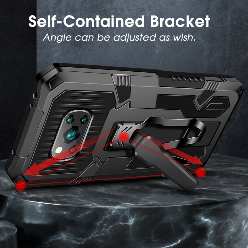 Bakeey--for-POCO-X3-PRO---POCO-X3-NFC-Case-Dual-Layer-Rugged-Armor-Magnetic-with-Belt-Clip-Stand-Non-1800060-5