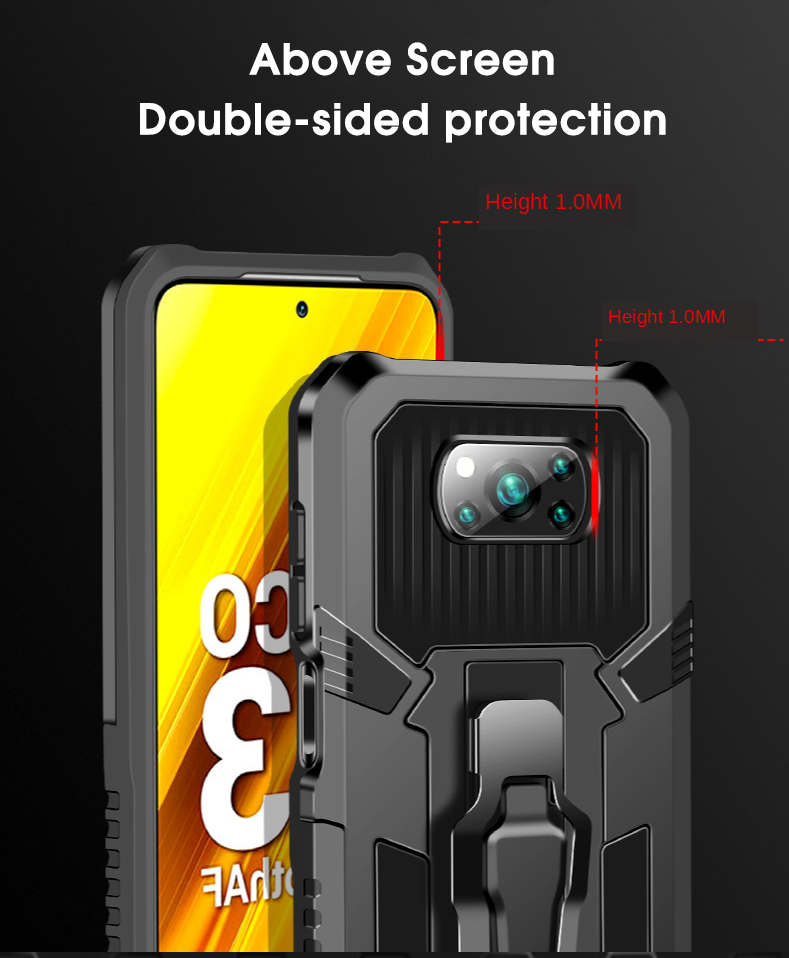 Bakeey--for-POCO-X3-PRO---POCO-X3-NFC-Case-Dual-Layer-Rugged-Armor-Magnetic-with-Belt-Clip-Stand-Non-1800060-8