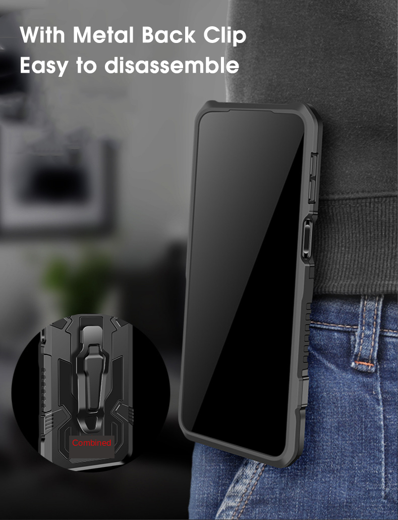 Bakeey--for-POCO-X3-PRO---POCO-X3-NFC-Case-Dual-Layer-Rugged-Armor-Magnetic-with-Belt-Clip-Stand-Non-1800060-9