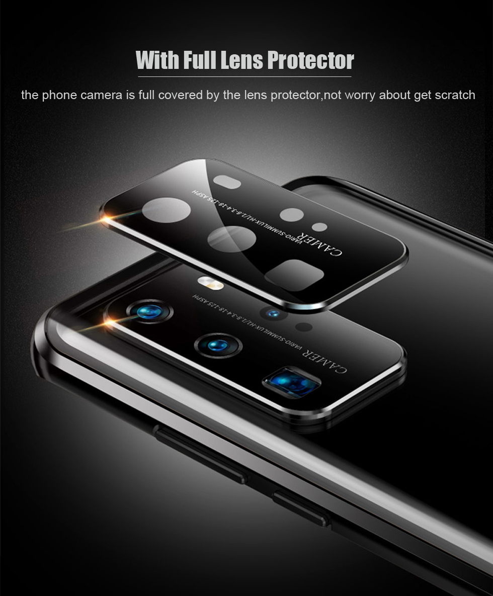 Bakeey-2-in-1-Magnetic-Flip-Double-sided-Tempered-Glass--Metal-Lens-Protector-Full-Body-Protective-C-1670981-6