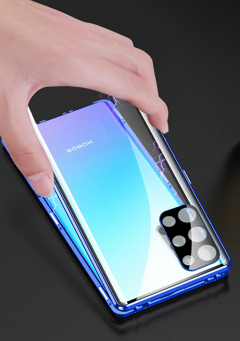 Bakeey-2-in-1-Magnetic-Flip-Double-sided-Tempered-Glass--Metal-Lens-Protector-Full-Body-Protective-C-1670981-8