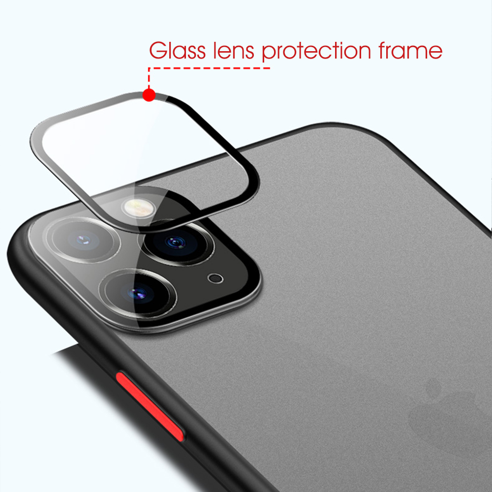 Bakeey-2-in-1-Shockproof-Anti-fingerprint-Matte-Translucent-Hard-Protective-Case-with-Lens-Protector-1640087-4