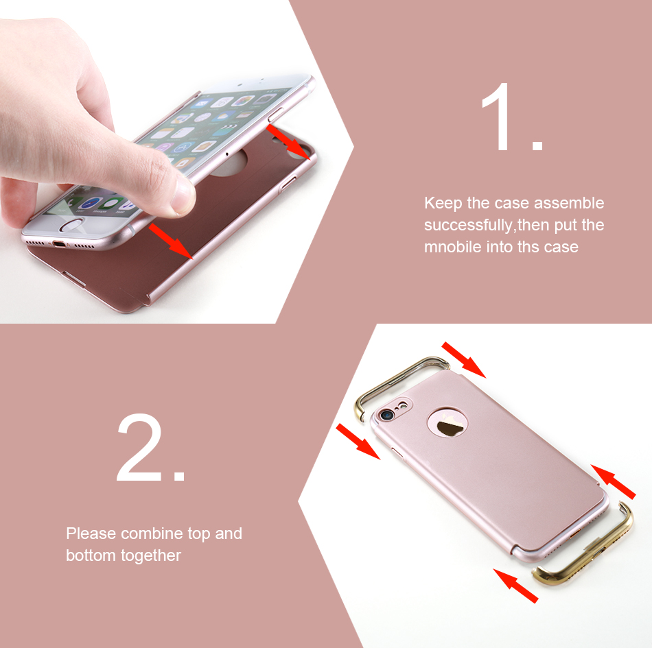Bakeey-3-In-1-Plating-Anti-Fingerprint-Case-For-iPhone-66s6-Plus6s-Plus-1253899-5