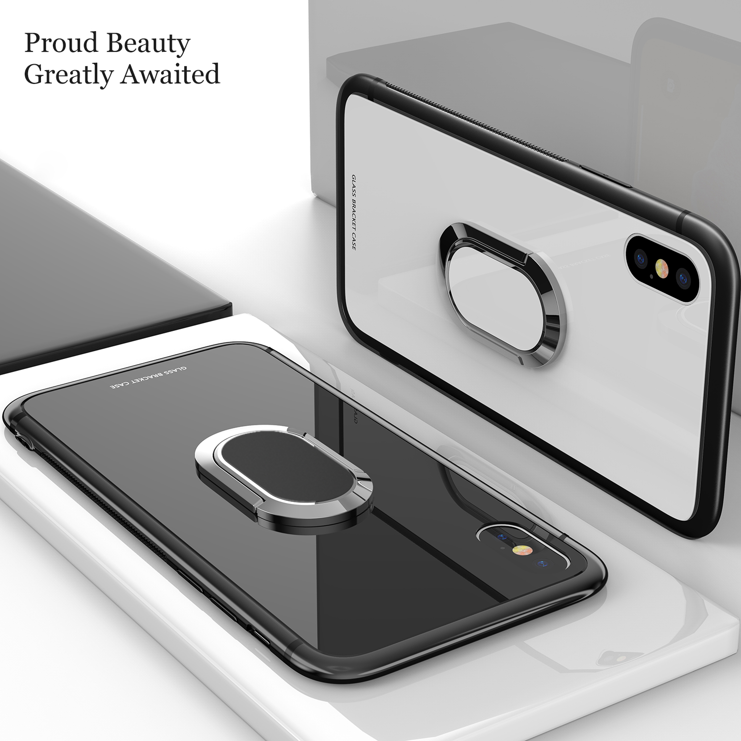 Bakeey-360deg-Rotation-Ring-Kickstand-Magnetic-Glass-Protective-Case-for-iPhone-X-1320685-11