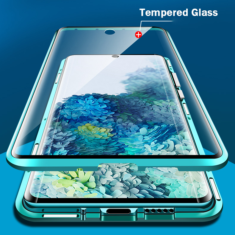 Bakeey-360ordm-Curved-Magnetic-Flip-Double-sided-9H-Tempered-Glass-Metal-Full-Body-Protective-Case-f-1660040-4