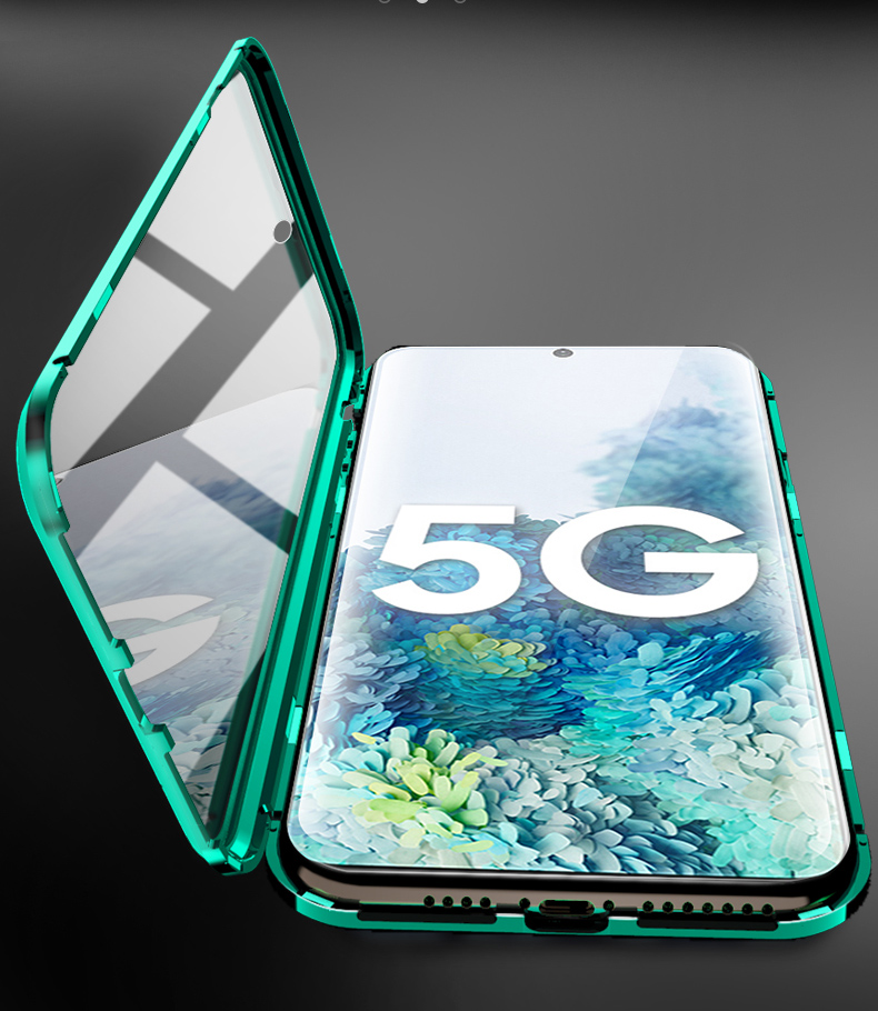 Bakeey-360ordm-Curved-Magnetic-Flip-Double-sided-9H-Tempered-Glass-Metal-Full-Body-Protective-Case-f-1660040-5
