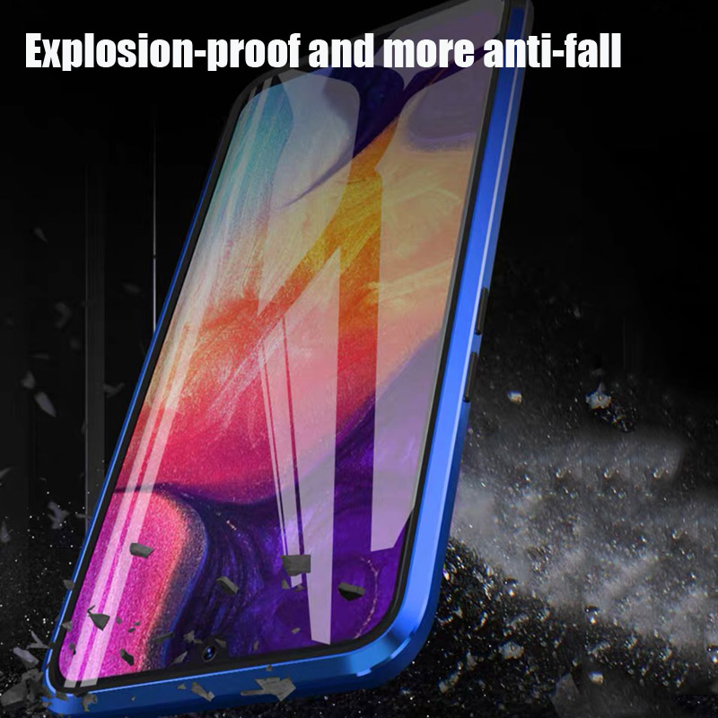 Bakeey-360ordm-Curved-Magnetic-Flip-Double-sided-9H-Tempered-Glass-Metal-Full-Body-Protective-Case-f-1689496-8