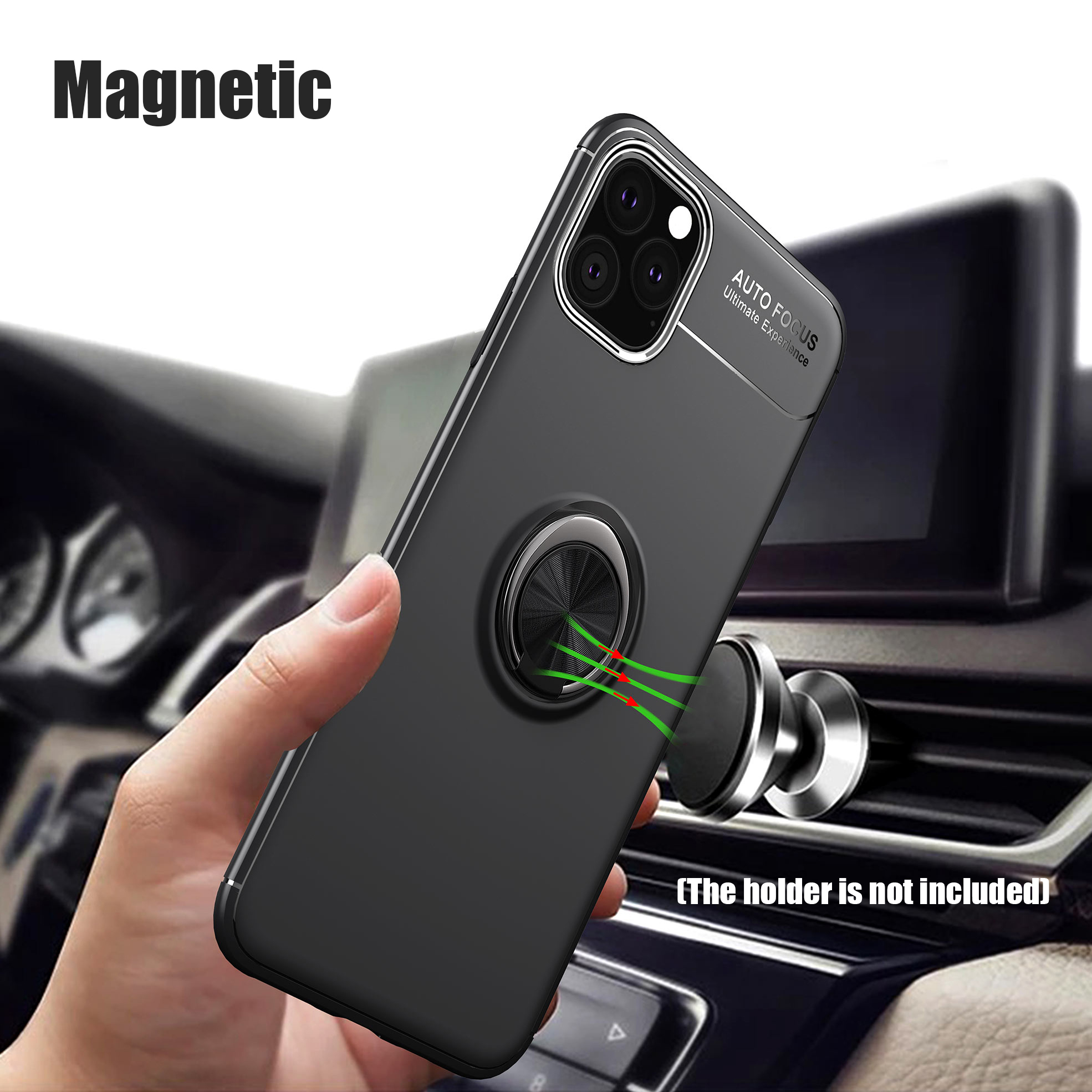 Bakeey-360ordm-Rotating-Magnetic-Ring-Holder-Soft-Silicone-Shockproof-Protective-Case-for-iPhone-11--1570321-1