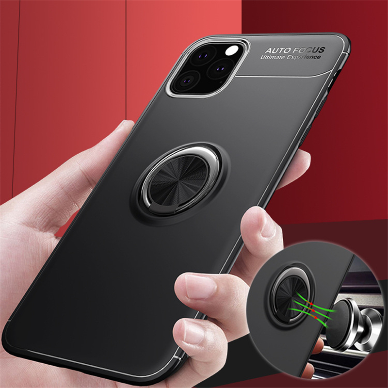 Bakeey-360ordm-Rotating-Magnetic-Ring-Holder-Soft-Silicone-Shockproof-Protective-Case-for-iPhone-11--1570321-8