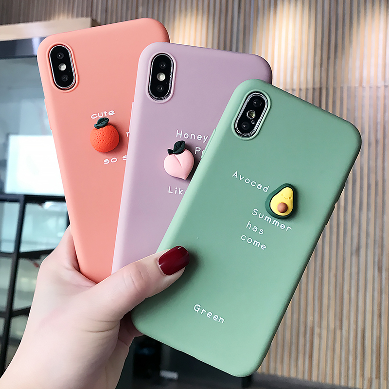 Bakeey-3D-Candy-Color-Avocado-Letter-Pattern-Soft-TPU-Protective-Case-for-iPhone-XS-MAX-XR-X-for-iPh-1540727-1