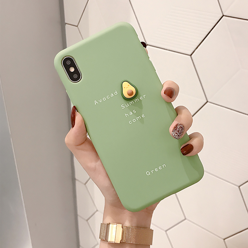 Bakeey-3D-Candy-Color-Avocado-Letter-Pattern-Soft-TPU-Protective-Case-for-iPhone-XS-MAX-XR-X-for-iPh-1540727-4
