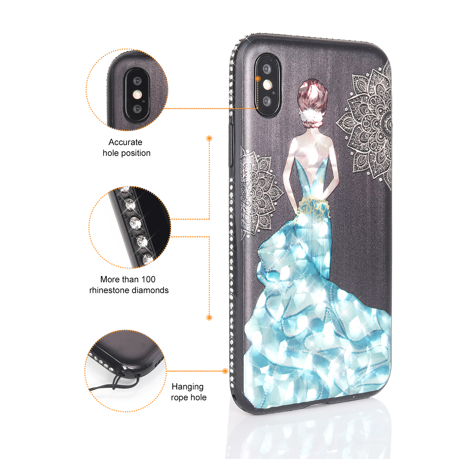 Bakeey-3D-Painting-Protective-Case-For-iPhone-X88-Plus77-Plus6s-Plus6-Plus6s6-Blue-Dress-Glitter-Bli-1305766-3