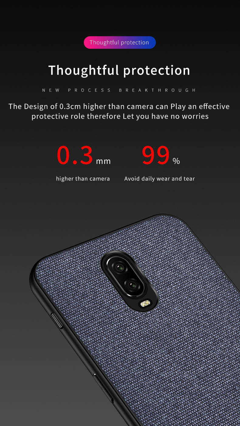 Bakeey-Anti-Fingerprint-Canvas-PU-Leather-Protective-Case-for-Oneplus-7-1543479-3