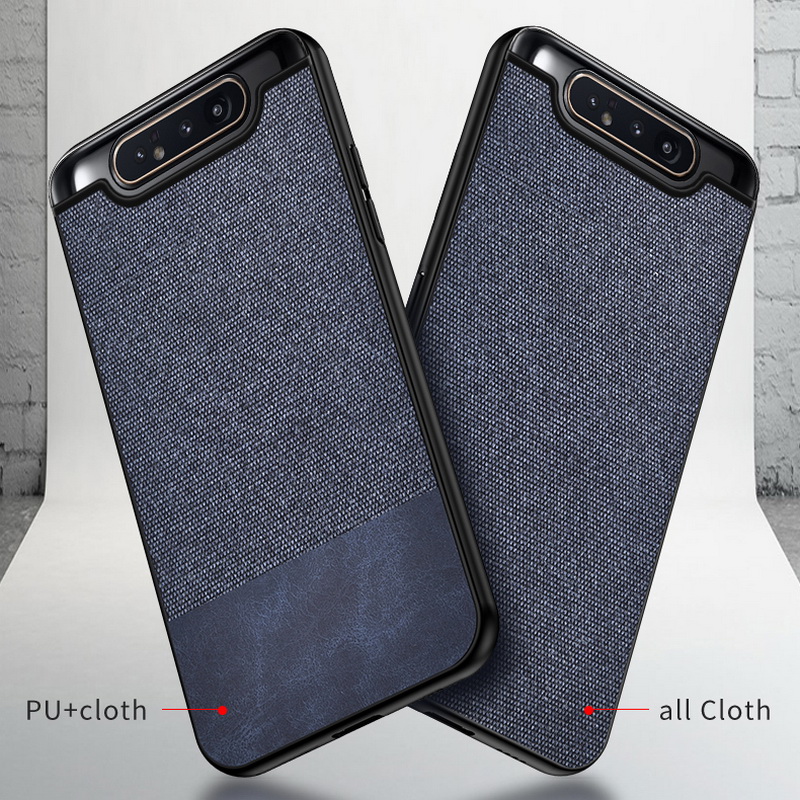 Bakeey-Anti-Fingerprint-Canvas-Splice-Soft-TPU-Border-Protective-Case-for-Samsung-Galaxy-A80-2019-1532616-2