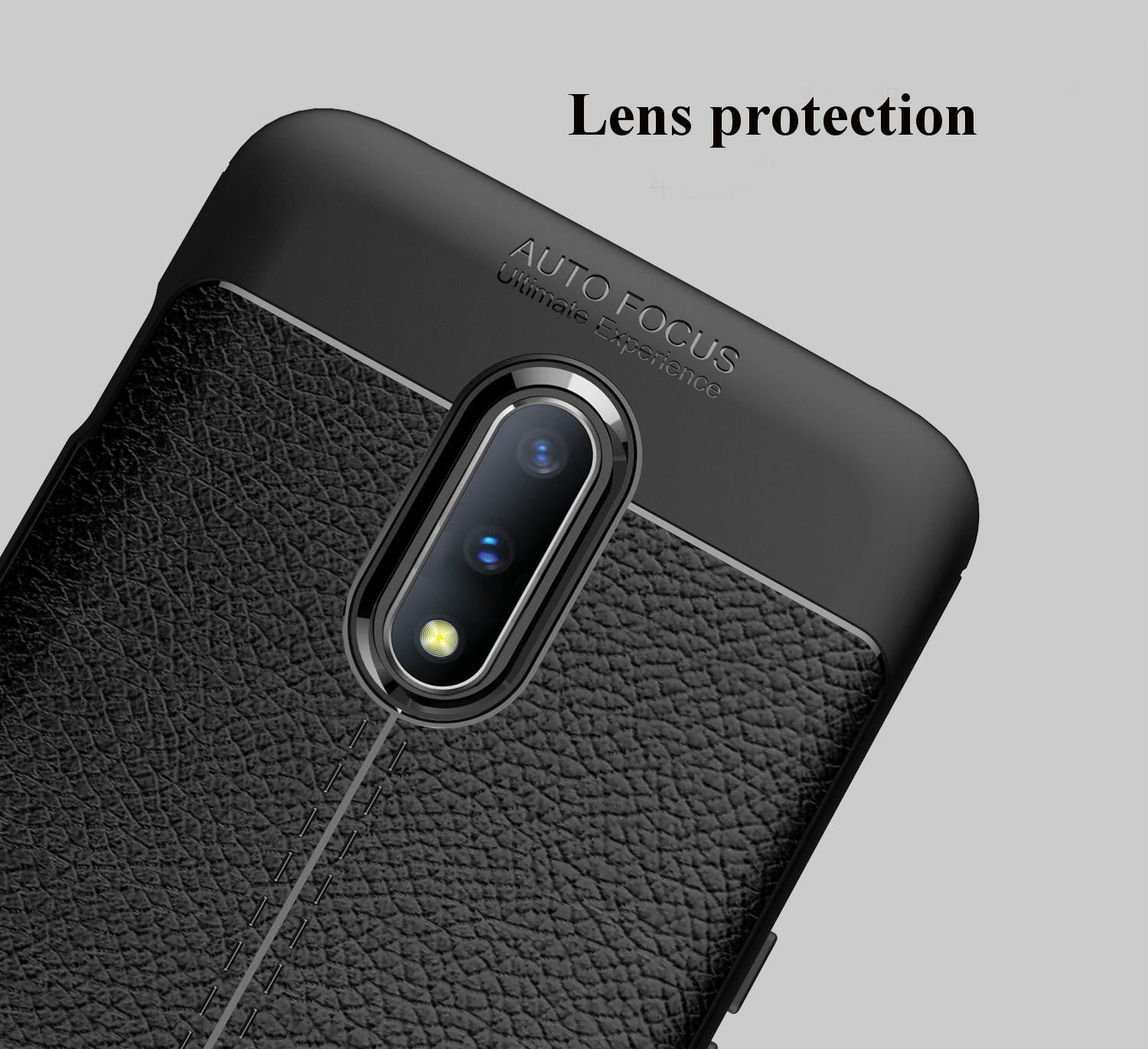 Bakeey-Anti-Fingerprint-Soft-Litchi-Texture-Silicone-Protective-Case-For-OnePlus-7-1500128-7