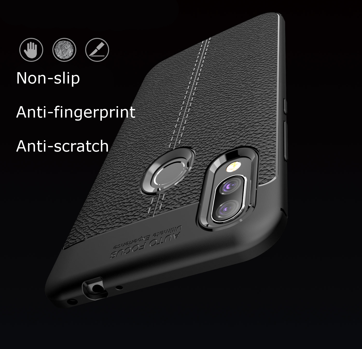 Bakeey-Anti-fingerprint-Litchi-Silicone-Soft-Protective-Case-for-Xiaomi-Redmi-7-Redmi-Y3-Non-origina-1470210-3